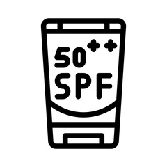 SPF protection line icon