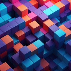 Obraz premium abstract colorful cubes background