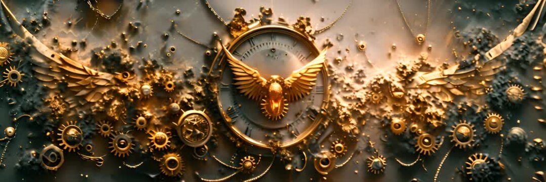 Vintage clock background