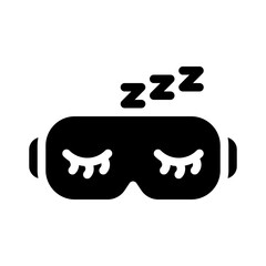 Calming mask glyph icon