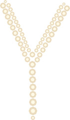 Pearl alphabet letter Y