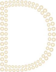 Pearl alphabet letter D