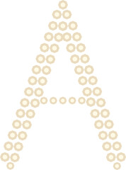 Pearl alphabet letter A