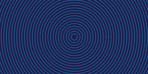 Obraz premium Dark blue abstract background, vector waves of flowing particles, curved lines of moving dots, technology and science theme, airy and easy futuristic.vector