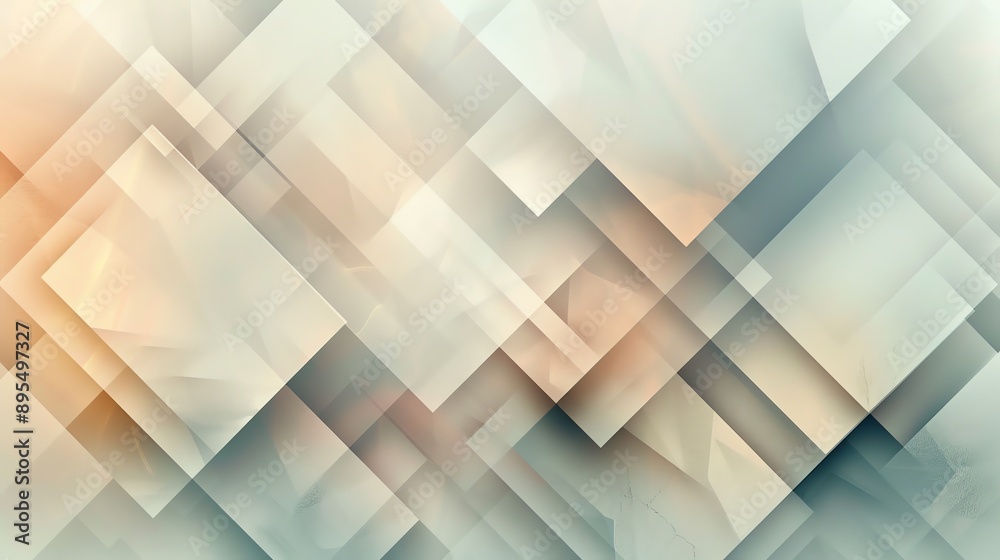 Poster Abstract Background with Geometric Shapes in Soft Tones.