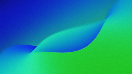 Abstract green, blue gradient background looks modern Wavy textured wallpaper