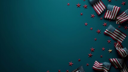 Obraz premium American Flag Background with Stars for Fourth of July.