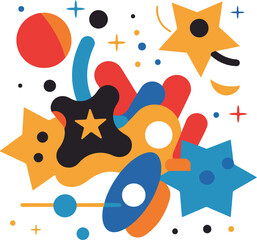 Abstract Geometric Shapes and Stars