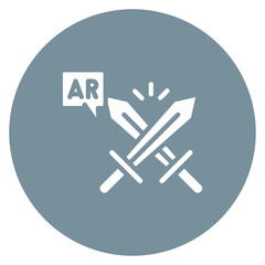 Ar Sword Fight icon vector image. Can be used for Augmented Reality.