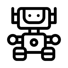 robot line icon