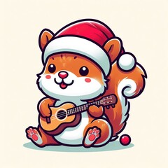 Fototapeta premium Hat Christmas with song