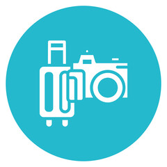 Travel Vlog icon vector image. Can be used for Live Streaming.