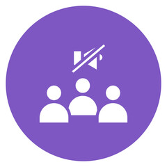 Silent Majority icon vector image. Can be used for Politics.