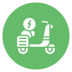 Long Range Scooter icon vector image. Can be used for Personal Transportation.