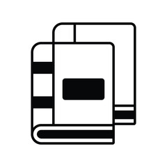 Obraz premium books glyph icon with white background vector stock illustration