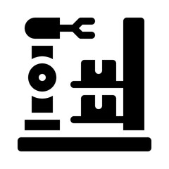 warehouse robot glyph icon