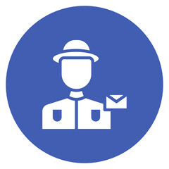 Postman icon vector image. Can be used for Postal Service.