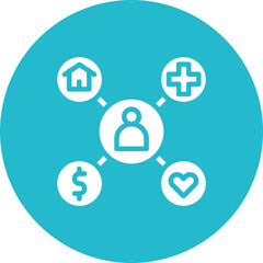 Obraz premium Welfare icon vector image. Can be used for Charity.