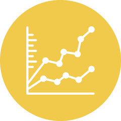 Line Chart icon vector image. Can be used for Business Performance.