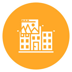 Portfolio Building icon vector image. Can be used for Freelancer.