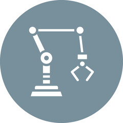 Industrial Robot icon vector image. Can be used for Manufacturing and Distribution.