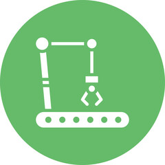 Machinery icon vector image. Can be used for Manufacturing and Distribution.