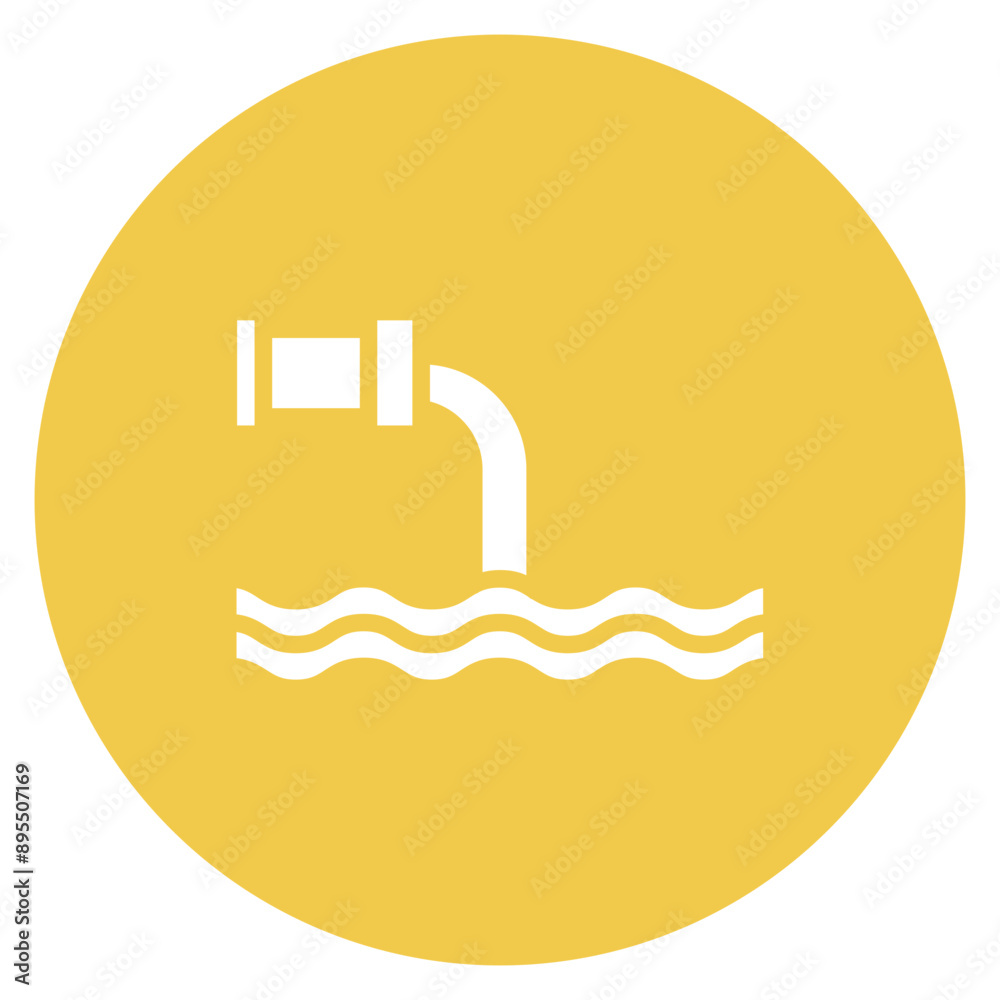 Wall mural discharge icon vector image. can be used for water treatment.