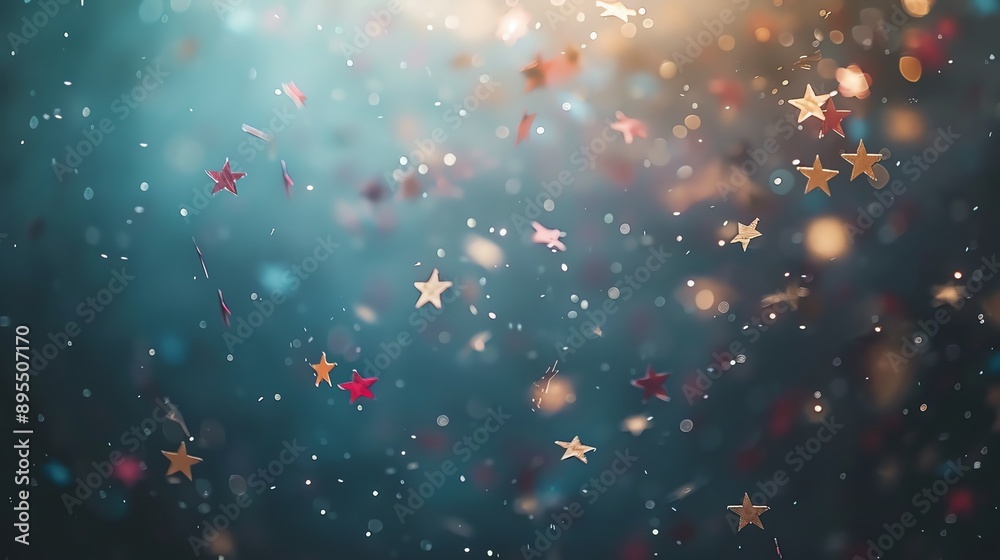 Aufkleber abstract bokeh background with stars.