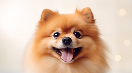 Pomeranian dog, isolated on white background