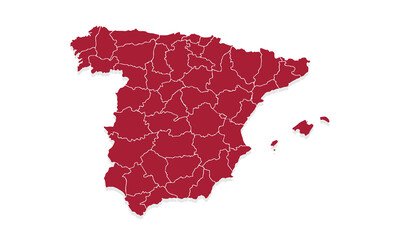 Obraz premium Europe map with individual colors,isolated on white background for website layouts,background,education, precise,customizable,Travel worldwide,map silhouette backdrop,earth geography, political.