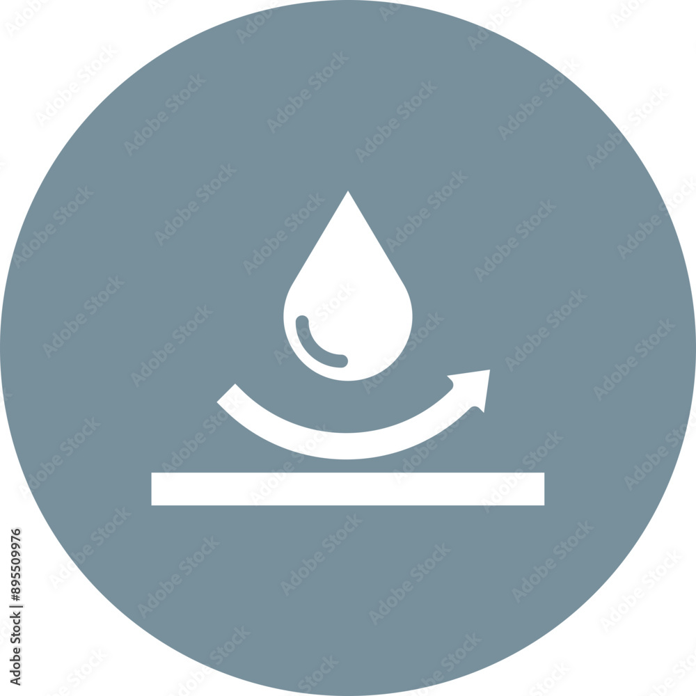 Sticker sweat resistant icon vector image. can be used for sun protection.