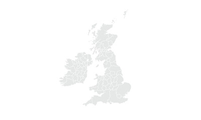 England map with Grayscale,isolated on white background for website layouts,background,education, precise,customizable,Travel worldwide,map silhouette backdrop,earth geography, political.