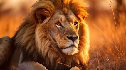 portrait of a lion