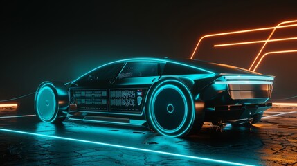 Futuristic Electric Car Concept