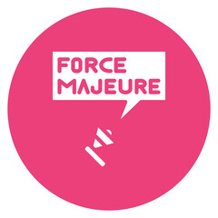 Force Majeure icon vector image. Can be used for Business Disruption.