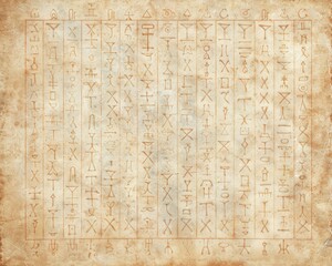 Obraz premium Ancient Writing on Old Paper