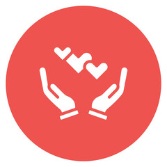 Obraz premium Compassion icon vector image. Can be used for World Refugee Day.