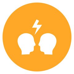 Conflict icon vector image. Can be used for World Refugee Day.