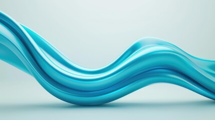 Experience the fluid grace of a clear water wave, artfully depicted in a dynamic 3D illustration on a white backdrop.