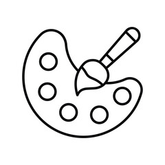 painting line icon with white background vector stock illustration