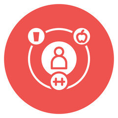 Healthy Lifestyle icon vector image. Can be used for Fitness.