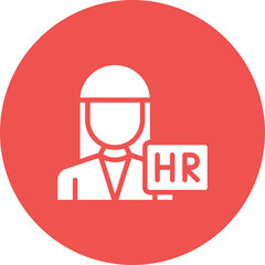 HR Manager icon vector image. Can be used for Hiring Process.