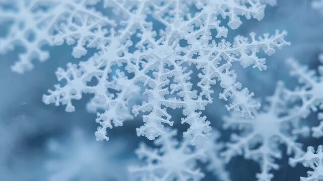 "Time-lapse macro image of dendrite ice crystals growing at sub-zero temperatures. Crystallization in the form of dendrites (Resembling a tree) is a natural fractal pattern.