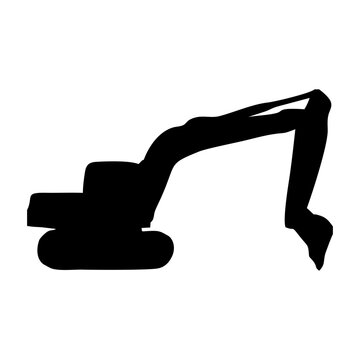 recommend clip art: silhouette of heavy equipment or excavator