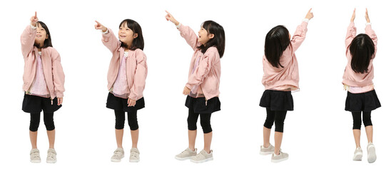 小学生女の子　人物切り抜き5アングル