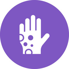 Rash icon vector image. Can be used for Skin Burns.