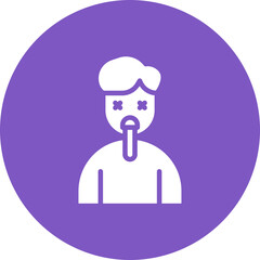 Vomiting icon vector image. Can be used for Allergy Symptoms.
