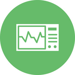 ECG icon vector image. Can be used for Medical Tests.