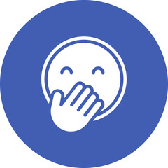 Amused icon vector image. Can be used for Human Emotions.