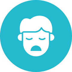 Bored icon vector image. Can be used for Human Emotions.